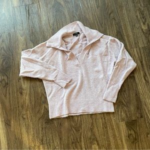 J. Crew lavender Collared V-neck sweater